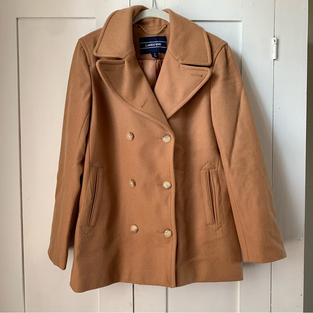 Land’s End Camel Wool Peacoat